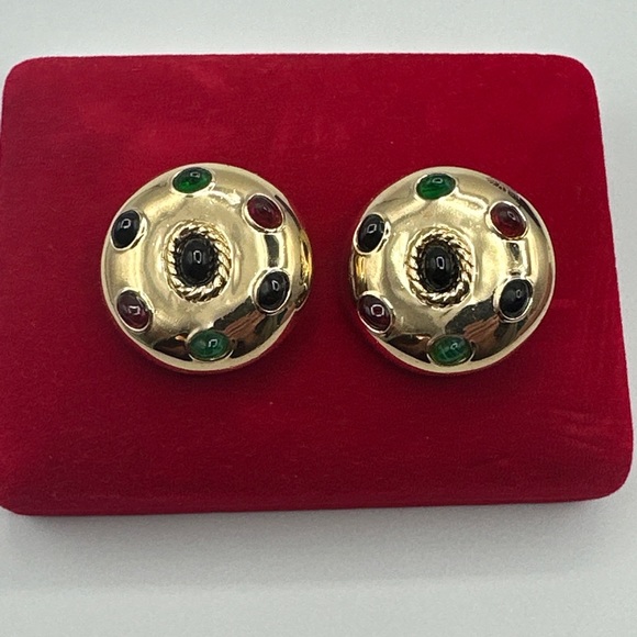 Vintage Ciner earrings clip on #121 - Picture 4 of 8